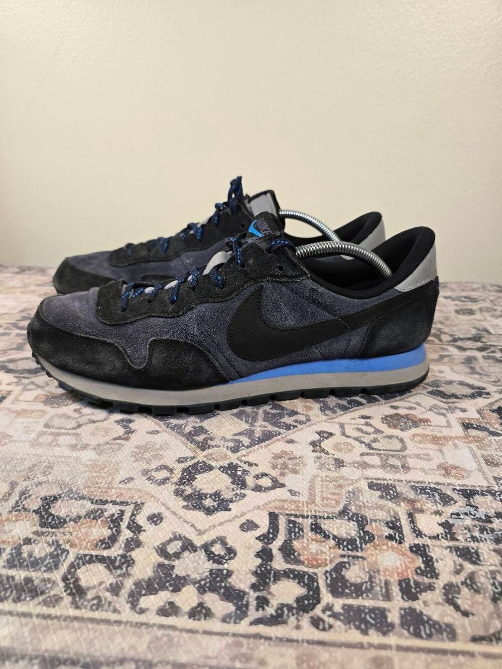 Nike Air Pegasus 83 Shoes Sneakers DX3738-400 Premium Black Navy Blue Men's 12